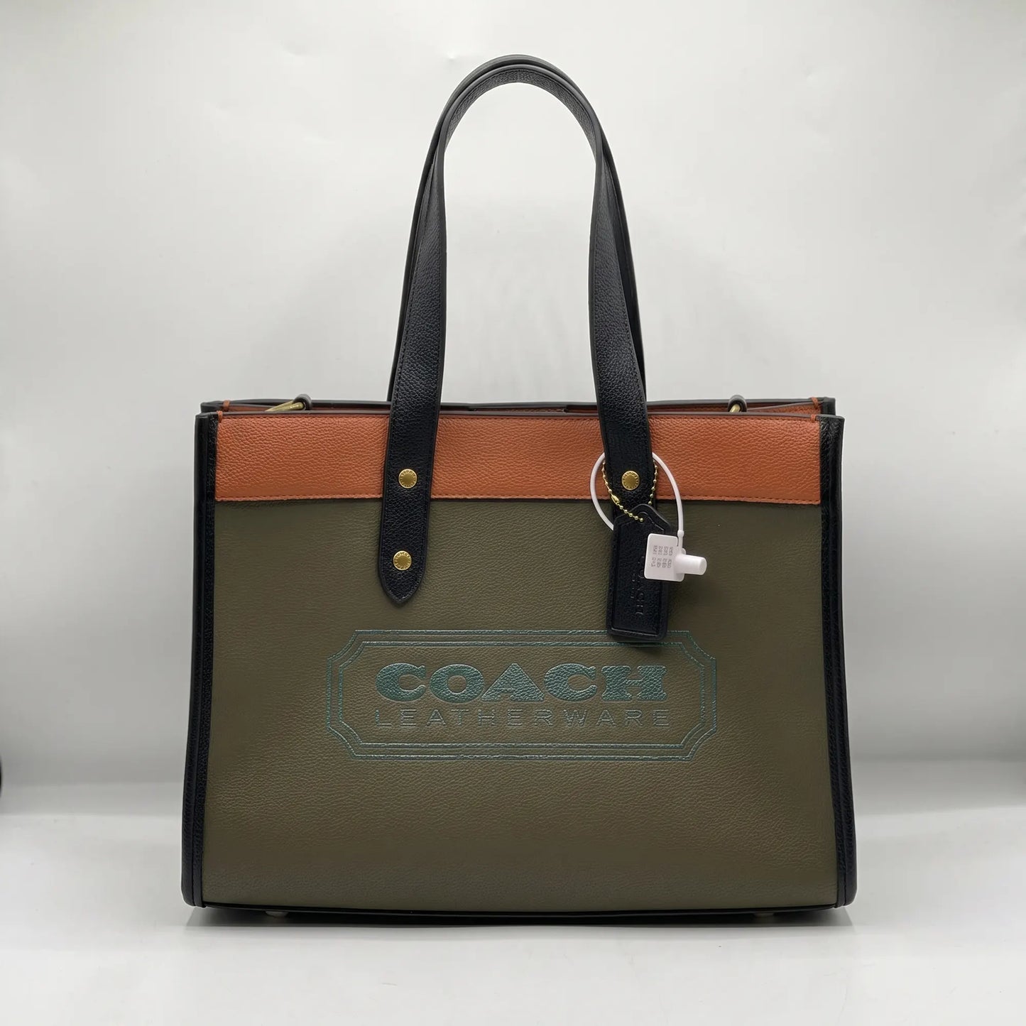 COACH Field Tote 30 Bag in Color block with COH Badge