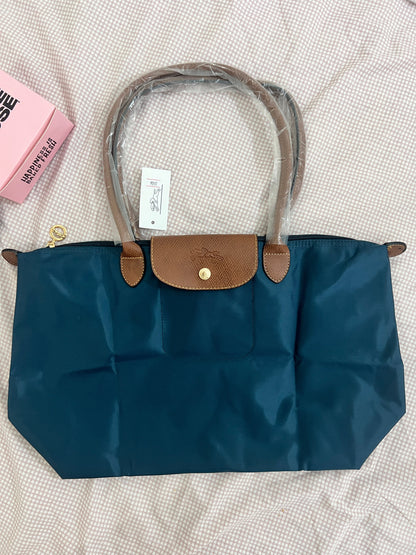 Longchamp Tote Large - Teal Blue (WITH BRAND LOGO)