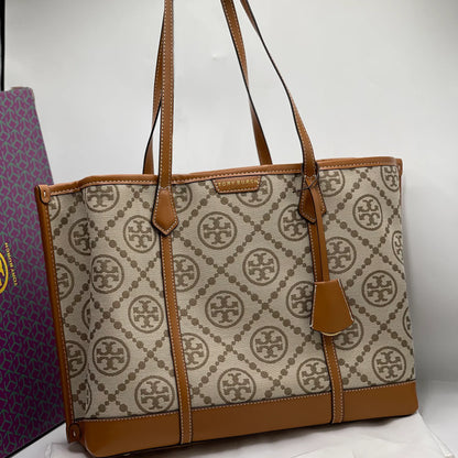 Tory Burch T Monogram Large Jacquard Tote Bag Hazel