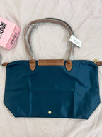 Longchamp Tote Large - Teal Blue (WITH BRAND LOGO)