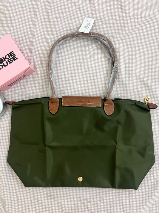 Longchamp Tote Large - Olive Green (WITH BRAND LOGO)