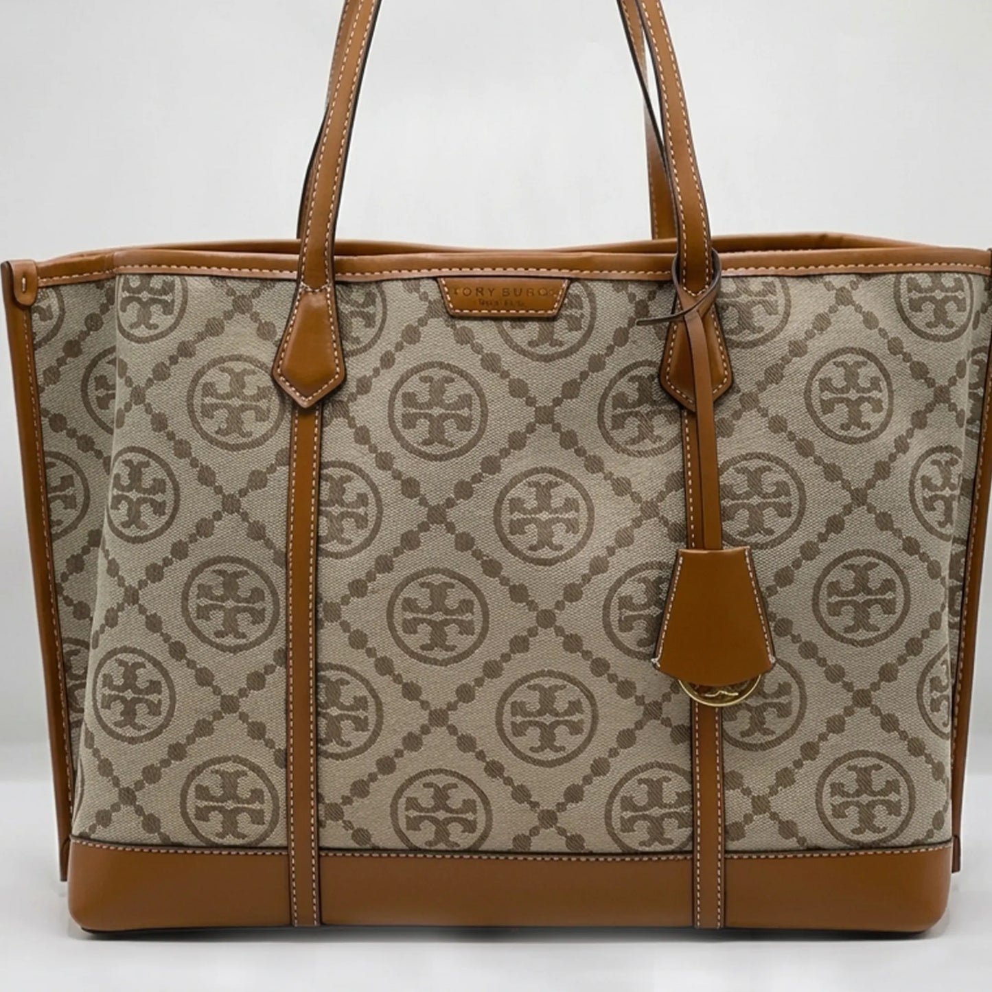 Tory Burch T Monogram Large Jacquard Tote Bag Hazel