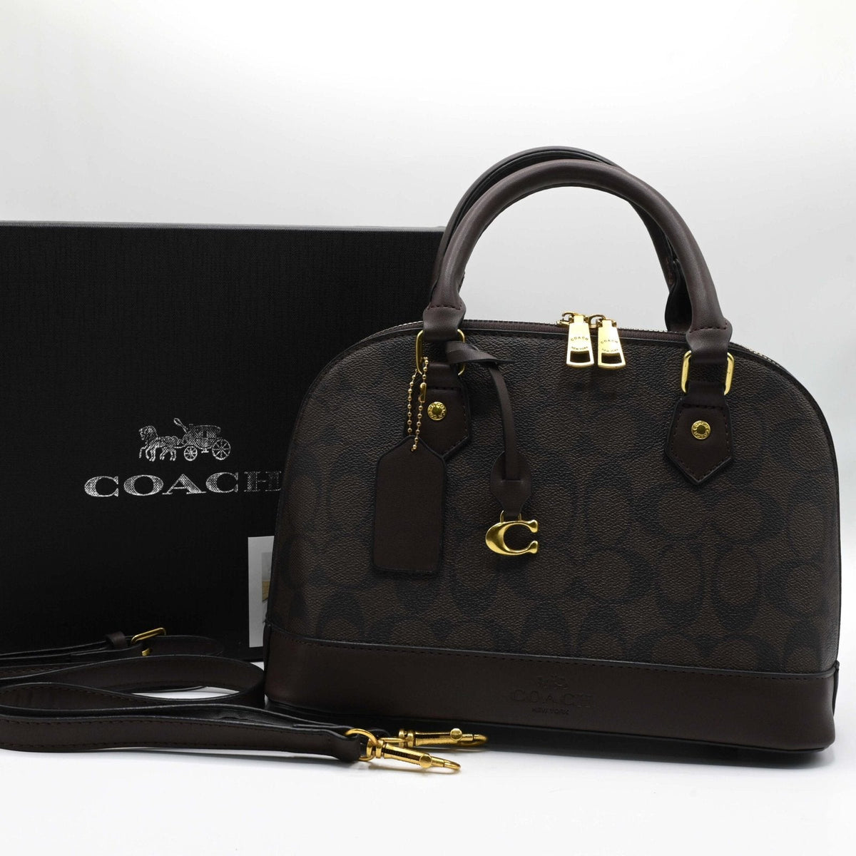 COACH Handbag Dark Brown