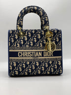 Dior LADY HAND BAG - Navy Blue Oblique