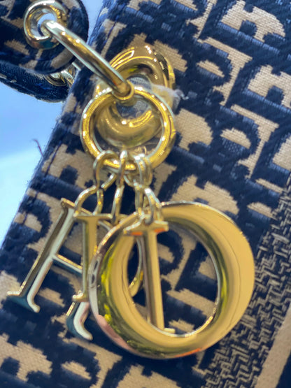 Dior LADY HAND BAG - Navy Blue Oblique