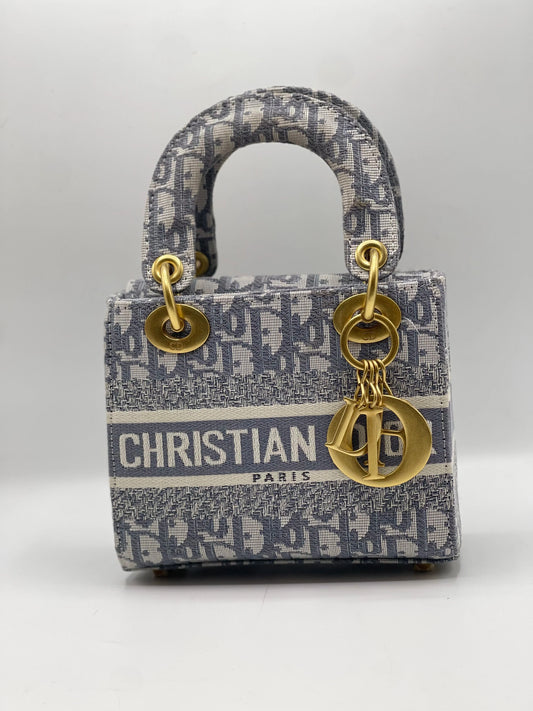 Dior LADY MINI HAND BAG Gray