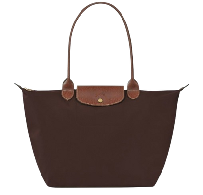 Longchamp Tote Medium - Ebony Brown (WITH BRAND LOGO)