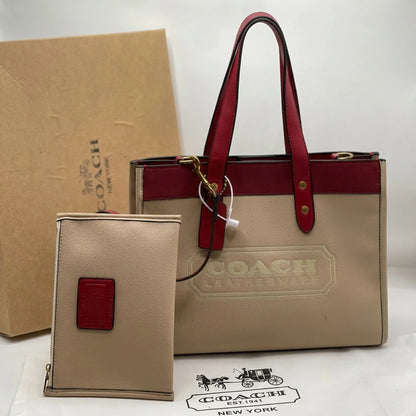 COACH Field Tote 30 Bag in Color block with COH Badge