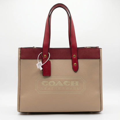 COACH Field Tote 30 Bag in Color block with COH Badge