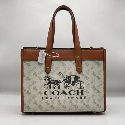 COACH Field Tote 30 Bag in Color block with COH Badge