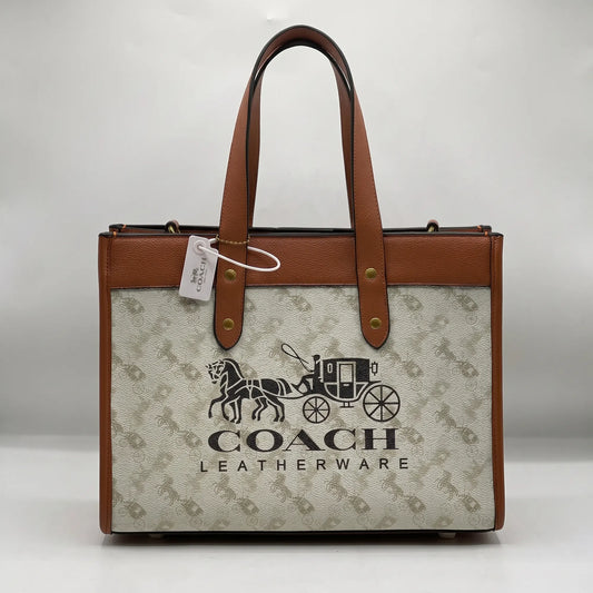 COACH Field Tote 30 Bag in Color block with COH Badge