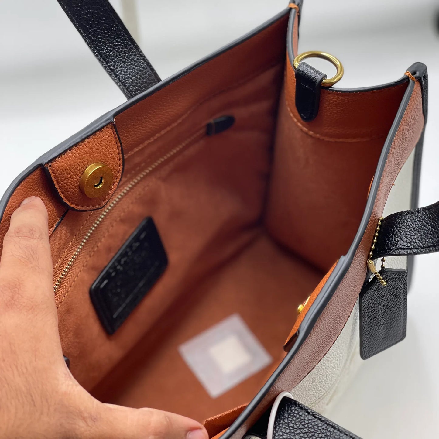 COACH Field Tote 30 Bag in Color block with COH Badge