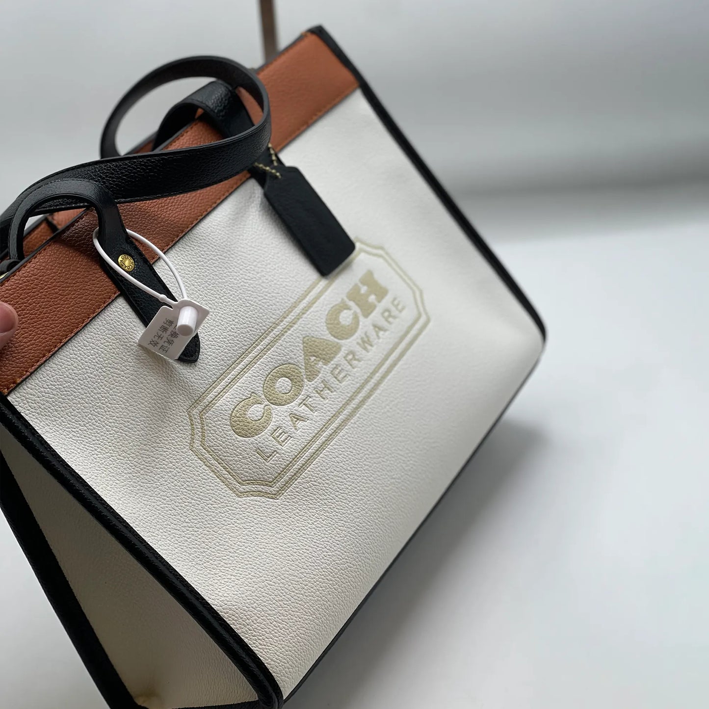 COACH Field Tote 30 Bag in Color block with COH Badge