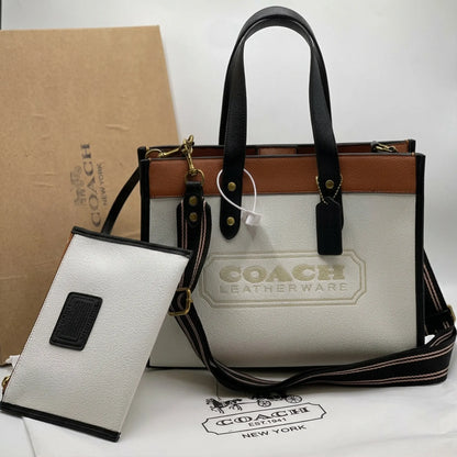 COACH Field Tote 30 Bag in Color block with COH Badge