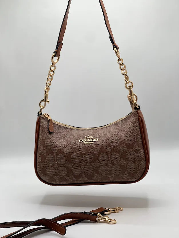 COACH Teri Shoulder Bag Brown